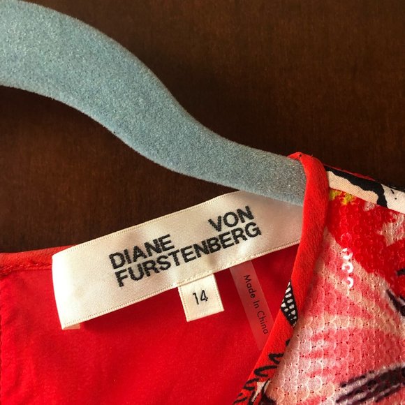 Diane Von Furstenburg Sequin Dress - Size 14 - Picture 5 of 7